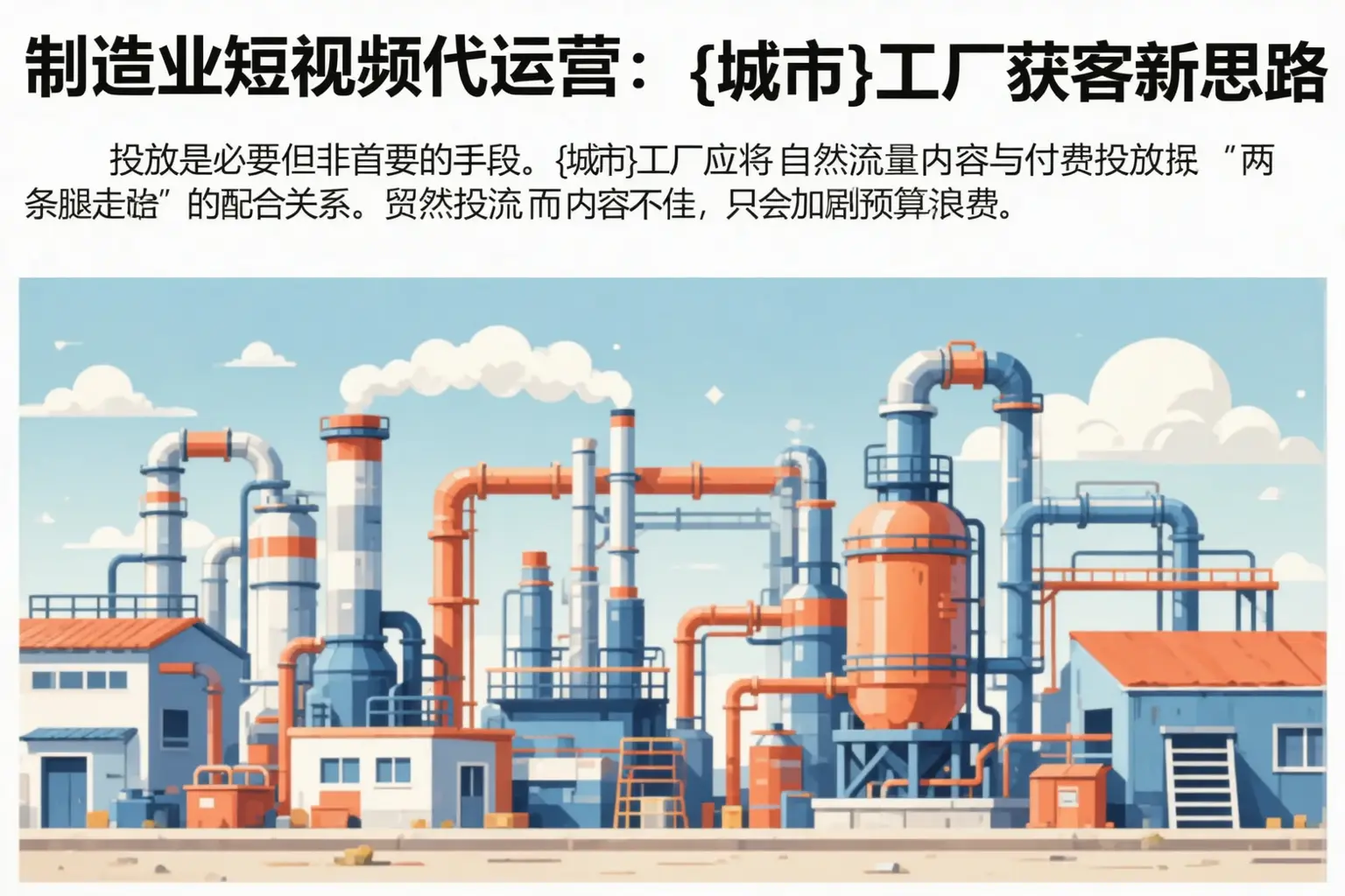 制造业短视频代运营：大同工厂获客新思路