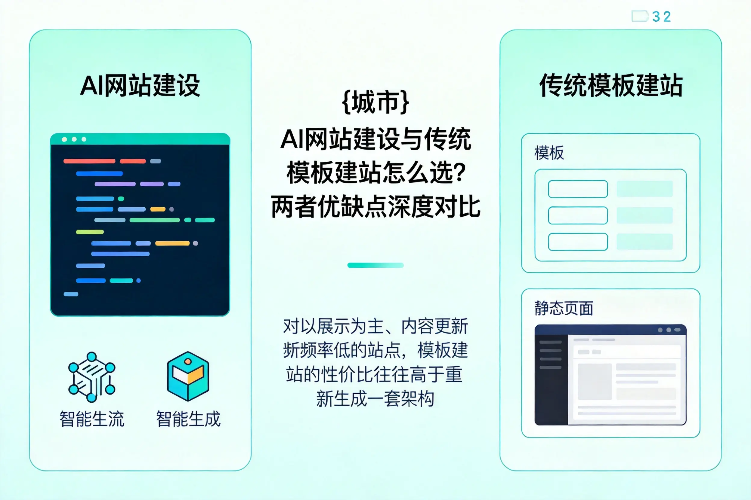 大同AI网站建设与传统模板建站怎么选?两者优缺点深度对比