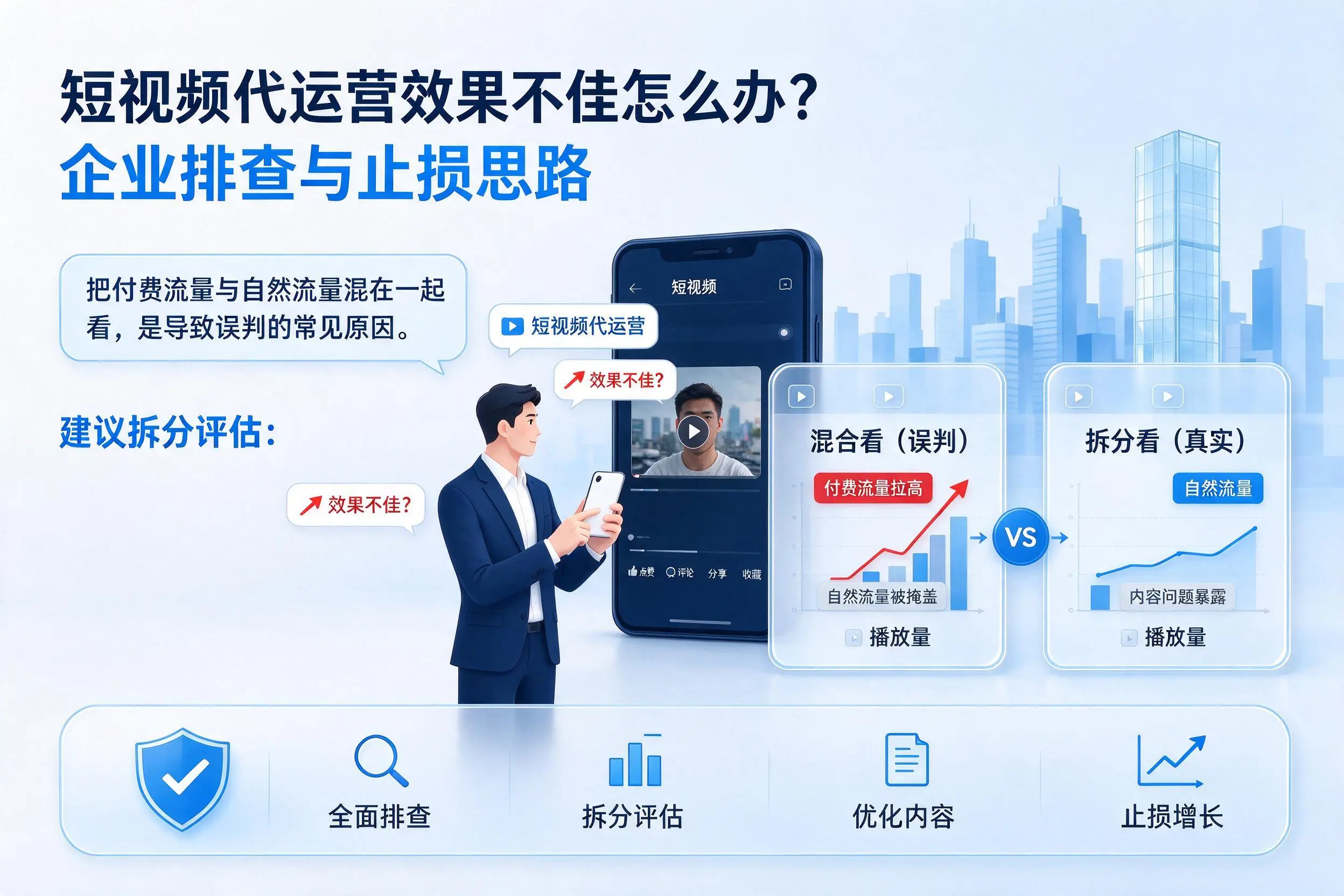 短视频代运营效果不佳怎么办?大同企业排查与止损思路