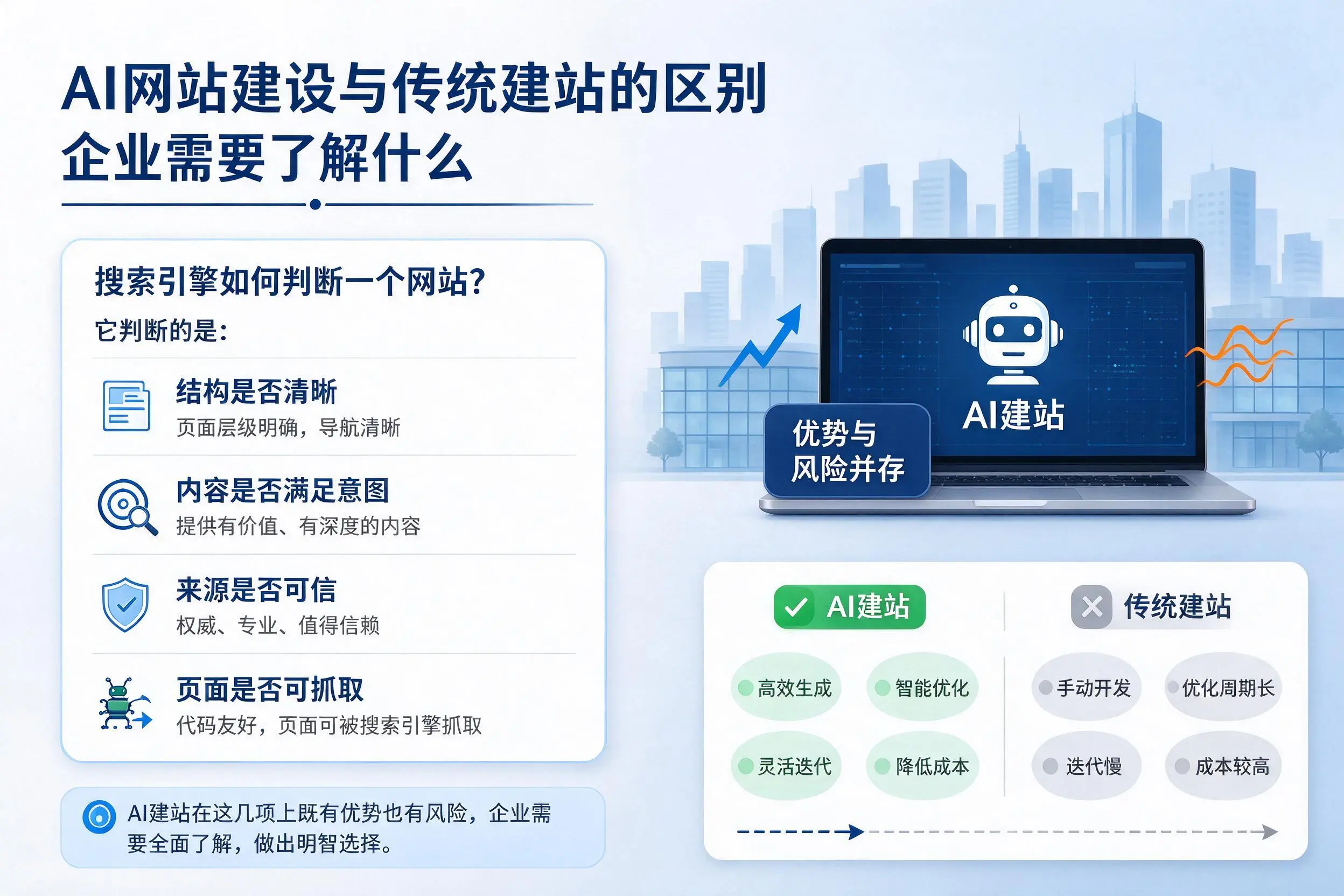 AI网站建设与传统建站的区别，大同企业需要了解什么
