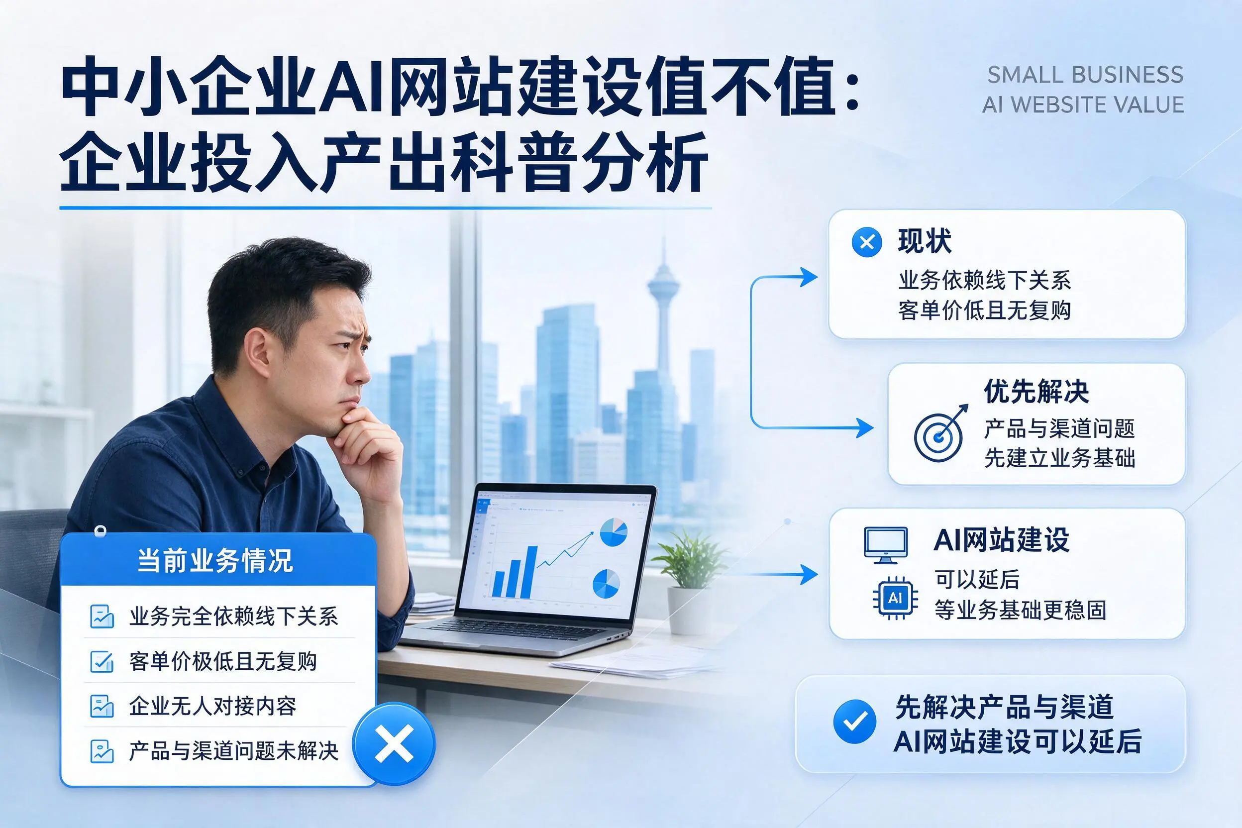 中小企业AI网站建设值不值：大同企业投入产出科普分析