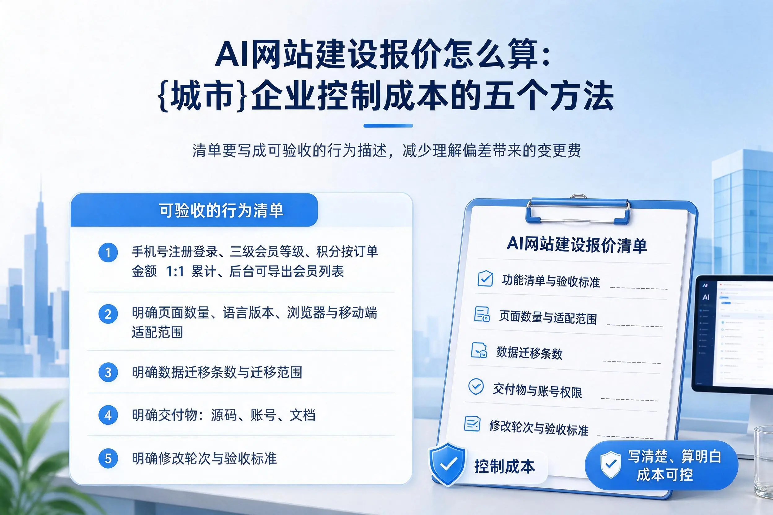 AI网站建设报价怎么算：大同企业控制成本的五个方法