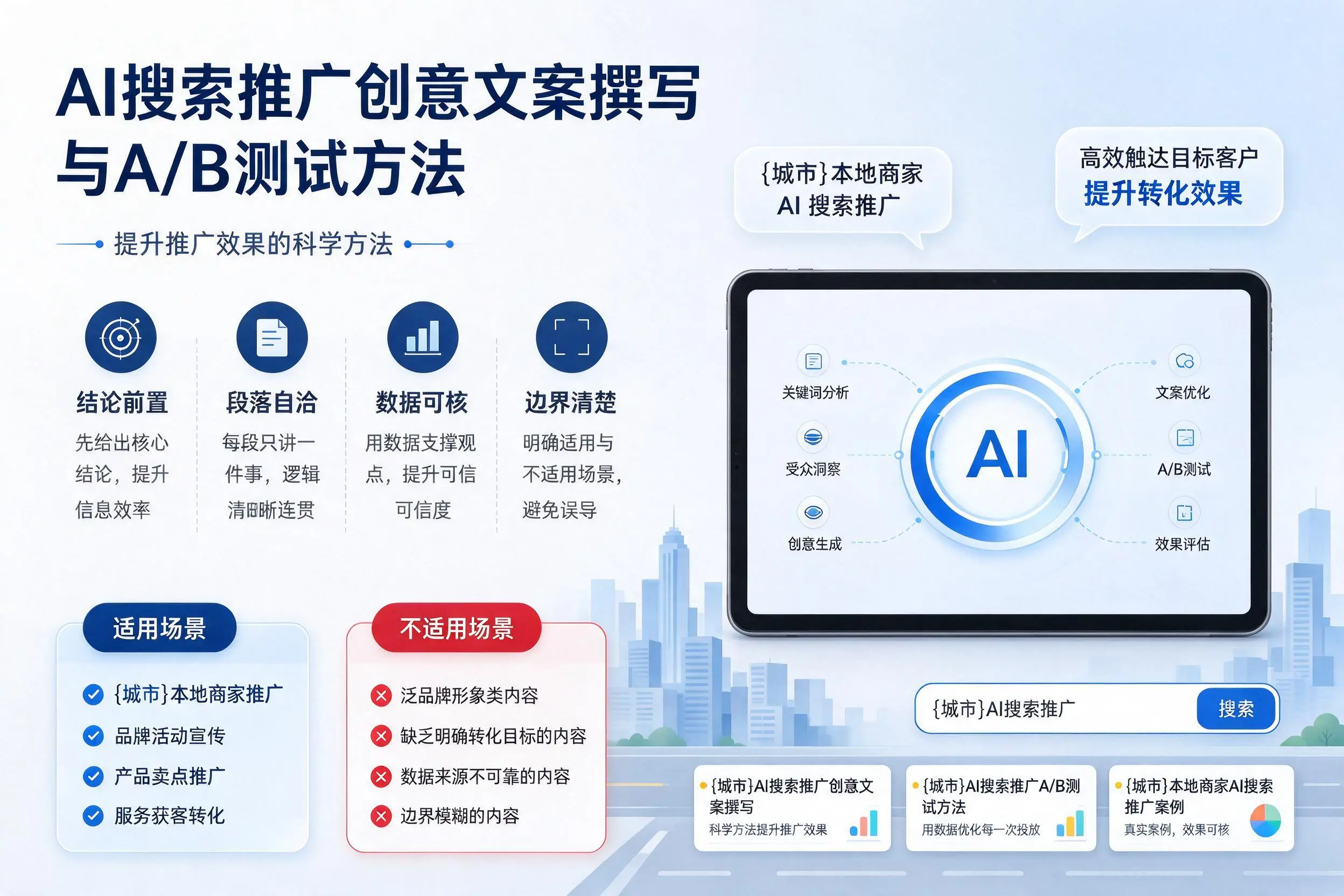 大同AI搜索推广创意文案撰写与A/B测试方法